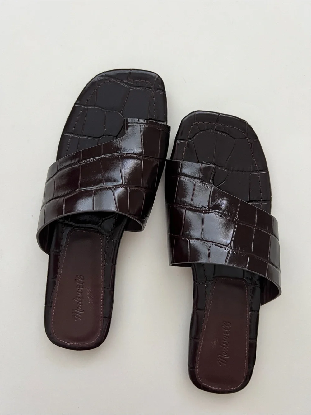 Madewell Maycie Toe-Loop Slide in Coffee Bean
